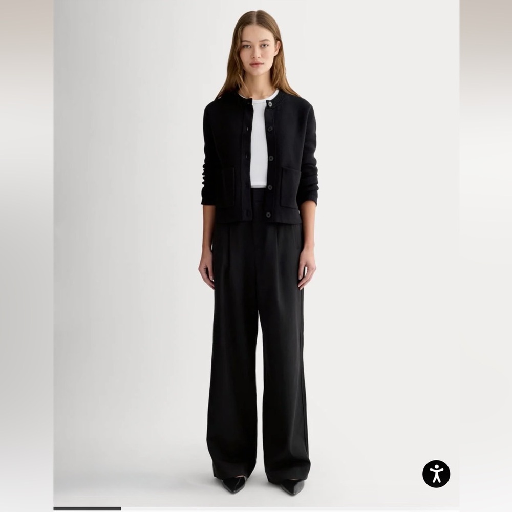 NWT Everlane THE DRAPER PLEATED PANT IN BUTTERSMOOTH Size 14 Short